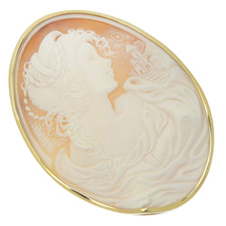 Cameo brooch 
 K18 Yellow Gold QILO Approximately 34.2g CAMEO Ladies A Rank