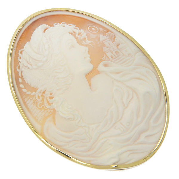 Cameo brooch 
 K18 Yellow Gold QILO Approximately 34.2g CAMEO Ladies A Rank