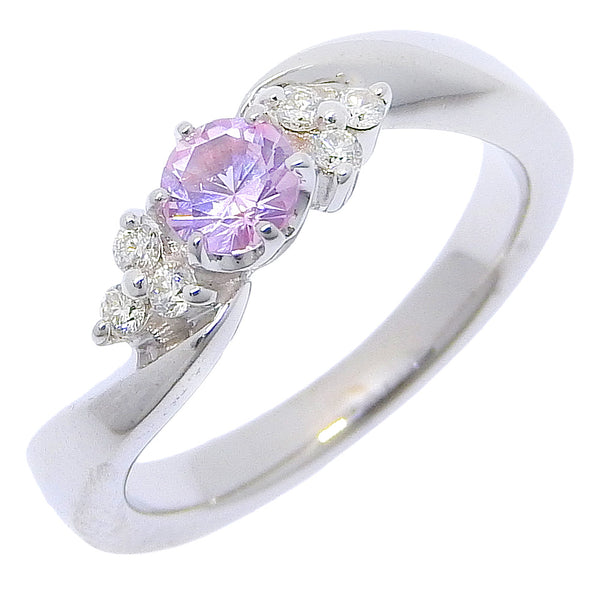 [4 ℃] Yon Sea 
 No. 8 ring / ring 
 K18 White Gold x Diamond about 4.6g Ladies A-Rank