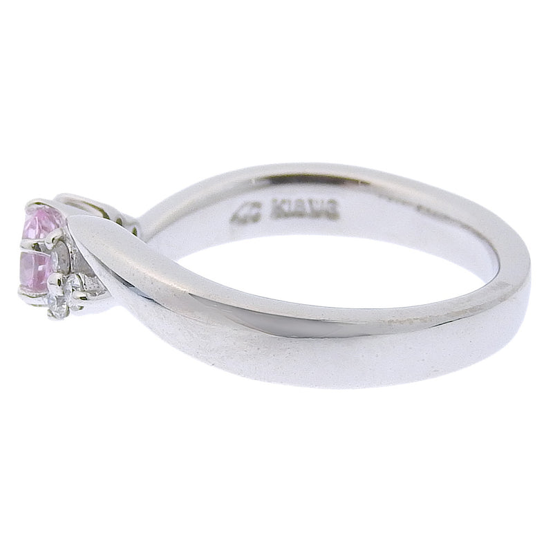 [4 ℃] Yon Sea 
 Anillo / anillo No. 8 
 K18 Gold White X Diamond Aproximadamente 4.6g Damas A-Rank