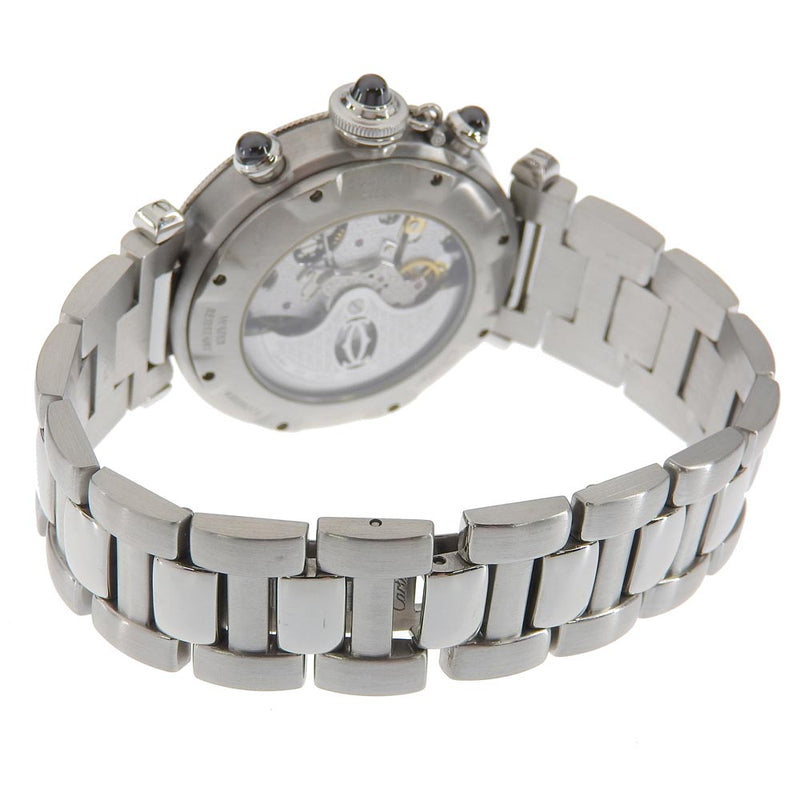 【CARTIER】カルティエ
 パシャ 腕時計
 裏スケ cal.205 2113 ステンレススチール 自動巻き クロノグラフ グレー文字盤 Pasha メンズ