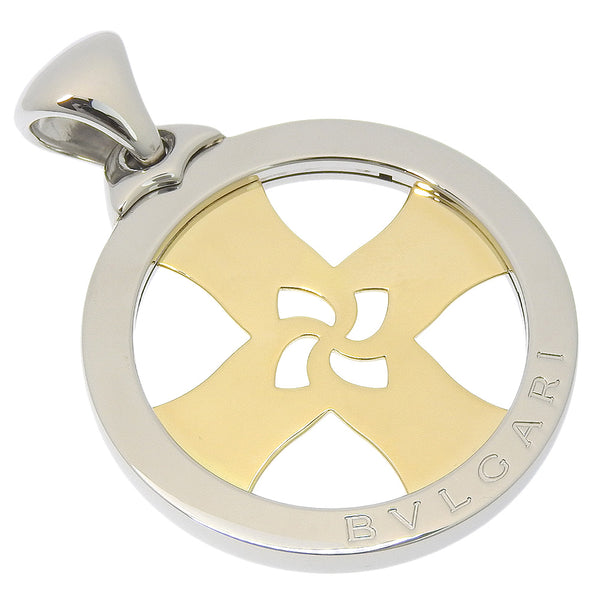 [BVLGARI] Bulgari Dondon Cross PendantTop Stainless Steel×18KYellow Gold Cross Approximately 24.5g Tondo Cross Unisex