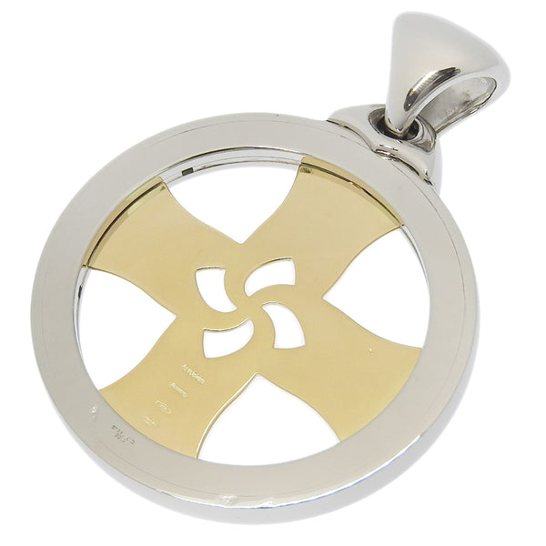 [BVLGARI] Bulgari Dondon Cross PendantTop Stainless Steel×18KYellow Gold Cross Approximately 24.5g Tondo Cross Unisex