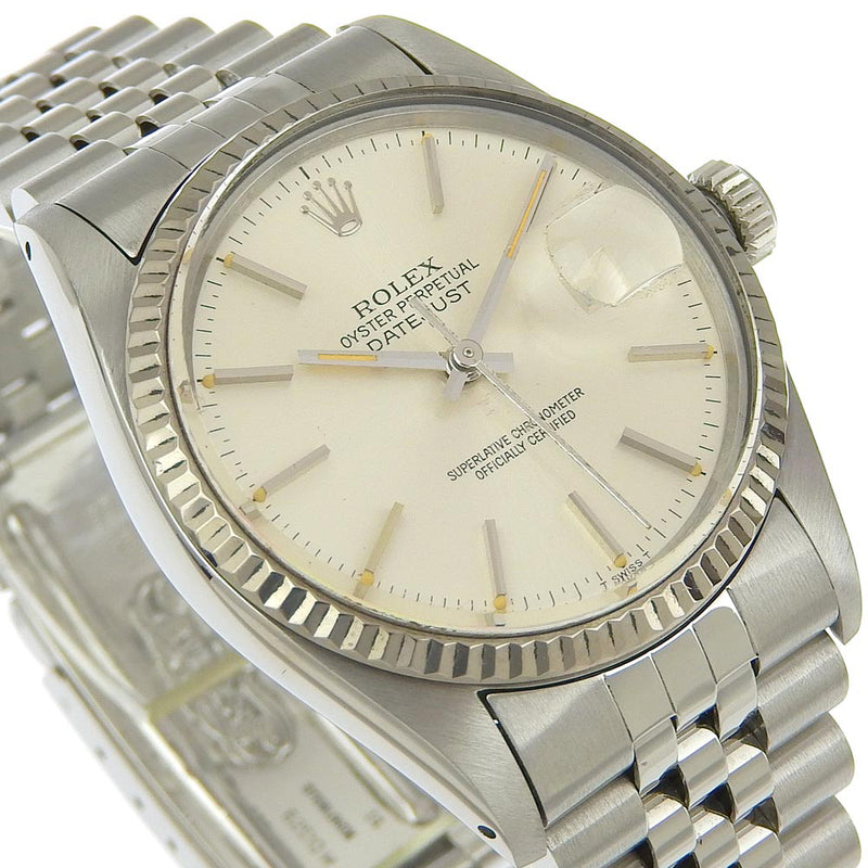 【ROLEX】ロレックス
 デイトジャスト 腕時計
 cal.3035 16014 ステンレススチール×WG 自動巻き シルバー文字盤 Datejust メンズ