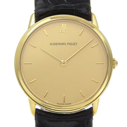 [Audemars Piguet] Audema色素 
 手表 
 Cal.2612 18K黄金x鳄鱼石英模拟显示金表盘男士