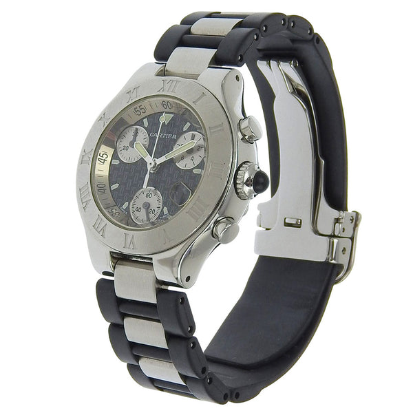 [까르띠에] 까르띠에 Chronoscaph 손목시계 
 W10198U2 쿼츠