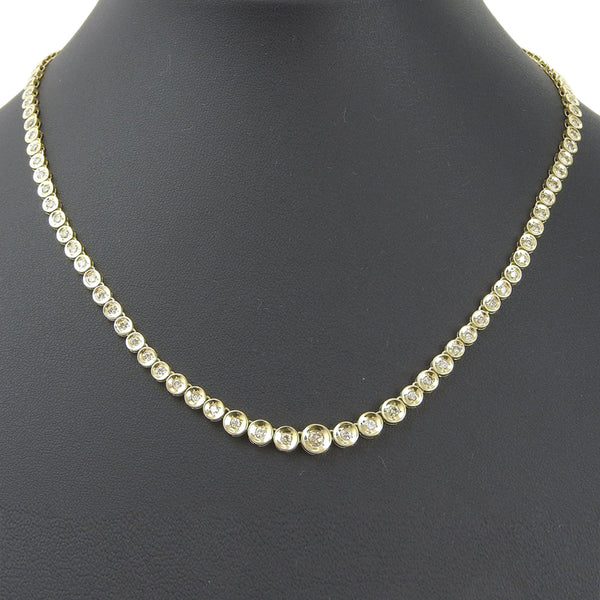 テニスネックレス ネックレス
 18g K18イエローゴールド×ダイヤモンド 3.00刻印 約17.8g Tennis necklace レディースAランク