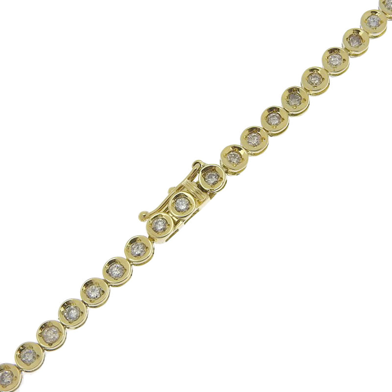 Collier de tennis 18g K18 Gol jaune X Diamond 3,00 Tampon d'environ 17,8 g collier de tennis dames un rang