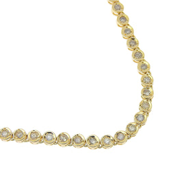 tennisNecklace Necklace 18KYellow Gold x Diamond 2.00 engraved about 14.1G Tennis Necklace Ladies A Rank