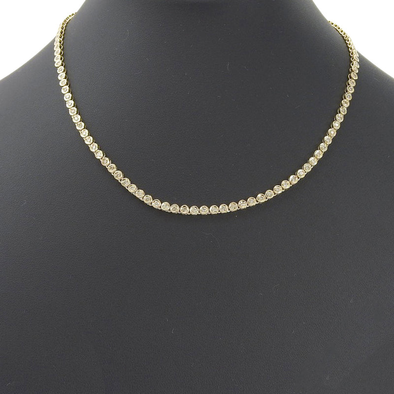 tennisNecklace Necklace 18KYellow Gold x Diamond 2.00 engraved about 14.1G Tennis Necklace Ladies A Rank