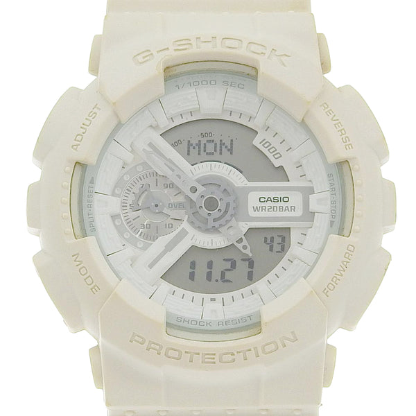 【CASIO】カシオ
 G-SHOCK 腕時計
 GA-110BC ステンレススチール×樹脂系 白 クオーツ アナデジ表示 白文字盤 G-SHOCK メンズ