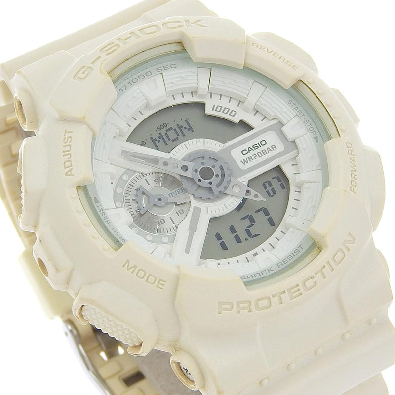 [Casio] Casio G-Shock Watch GA-110BC en acier inoxydable X Resin White Quartz Anadisy Affichage blanc Dial G-Shock Men's