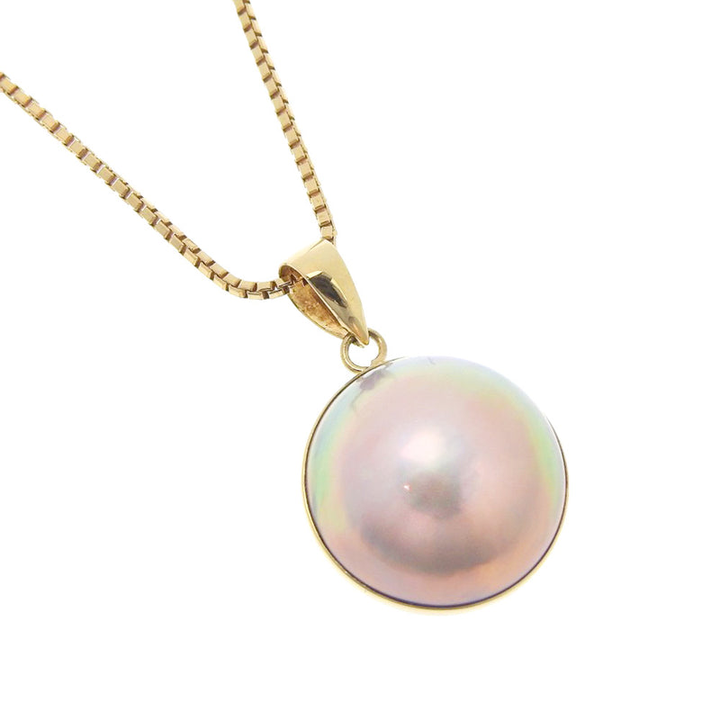 マベパール ネックレス K18ゴールド×真珠 約7.1g Mabe Pearl 