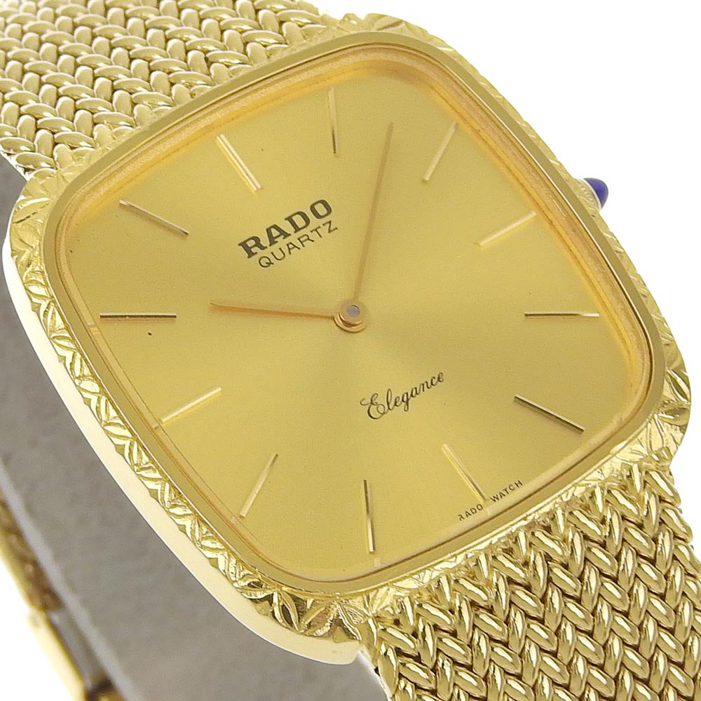 RADO】ラドー エレガンス 腕時計 121.9541.2 金メッキ ゴールド クオーツ アナログ表示 ゴールド文字盤 Elegance –  KYOTO NISHIKINO