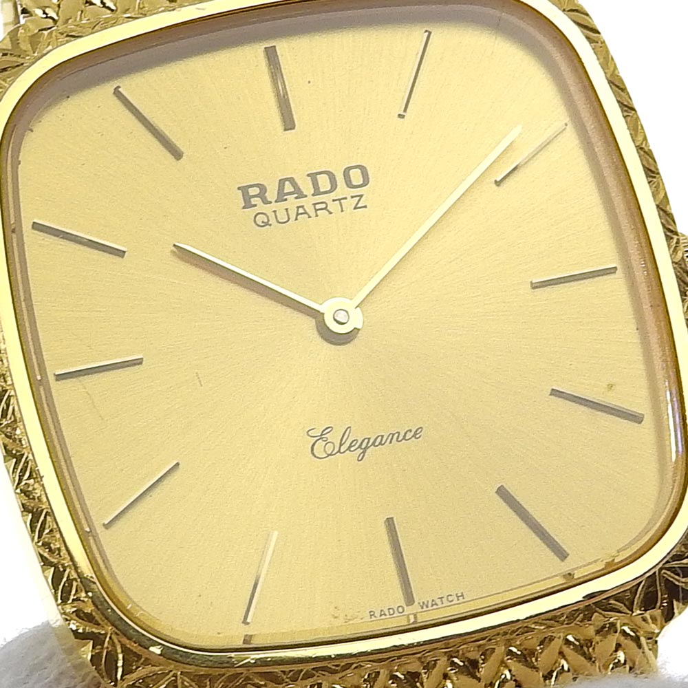 【RADO】ラドー エレガンス 腕時計 121.9541.2 金メッキ ゴールド クオーツ アナログ表示 ゴールド文字盤 Elegance –  KYOTO NISHIKINO