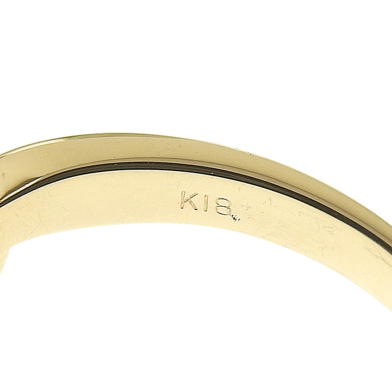 No. 11 Ring 18KYellow Gold x Sapphire x Diamond D0.20 engraved about 3.5g Ladies A+Rank