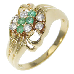 No. 10.5 Ring / Ring 
 K18 Yellow Gold x Emerald x Diamond about 3.1G Ladies A+Rank