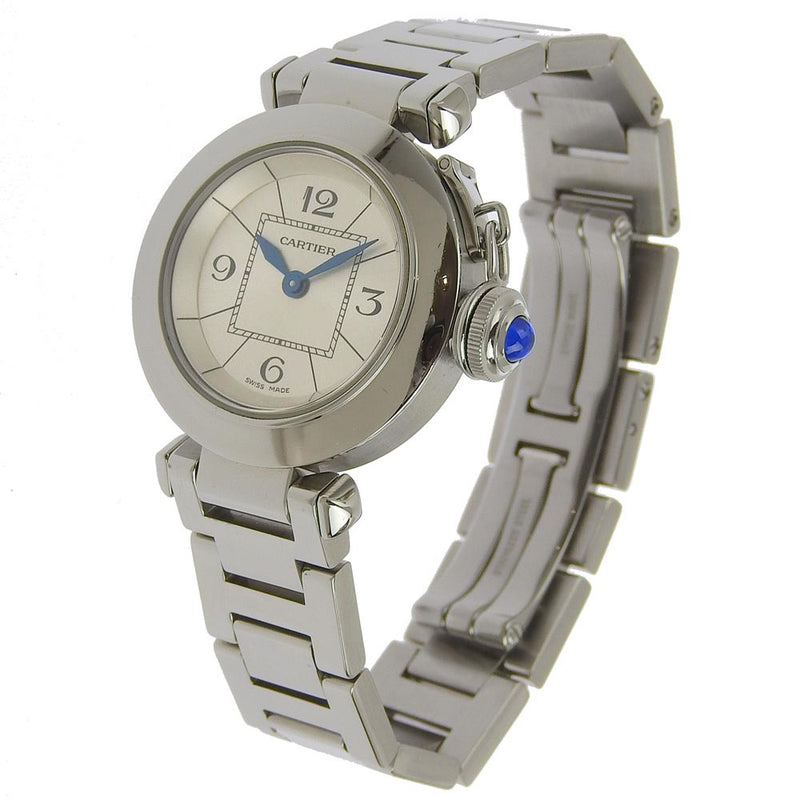 [卡地亚]卡地亚 
 Misspasha手表 
 W3140007不锈钢石英模拟显示银色拨号Mispacha女士A级