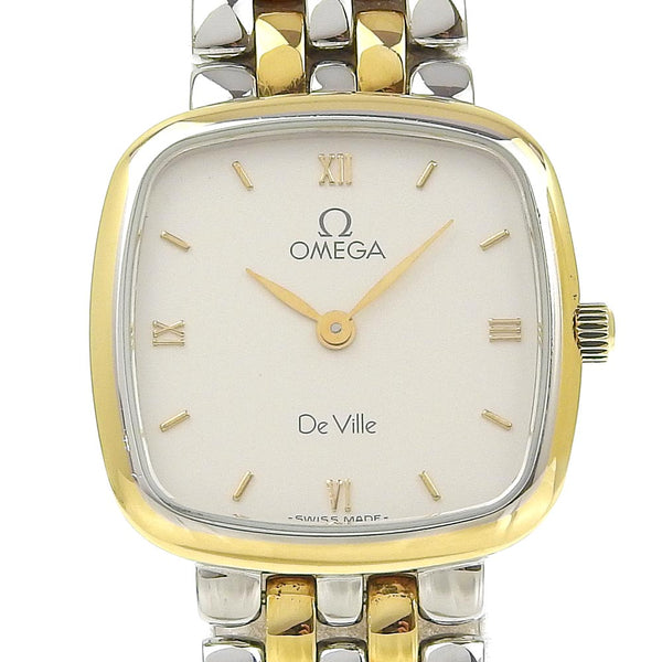 [Omega] Omega 
 Devil/Devil Watch 
 Combination 7262.33 Stainless steel Gold Quartz Analog display White Dial De Ville Ladies