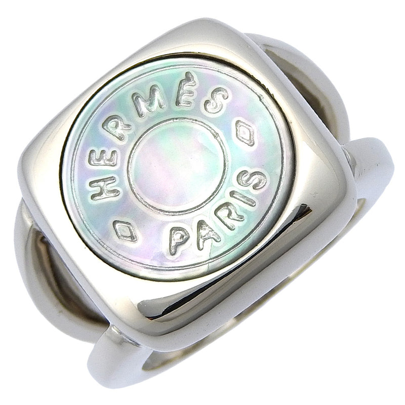 [Hermes] Hermes 
 Serie 12.5 Anillo / anillo 
 Silver 925 x Shell alrededor de 11.5 g de serie damas