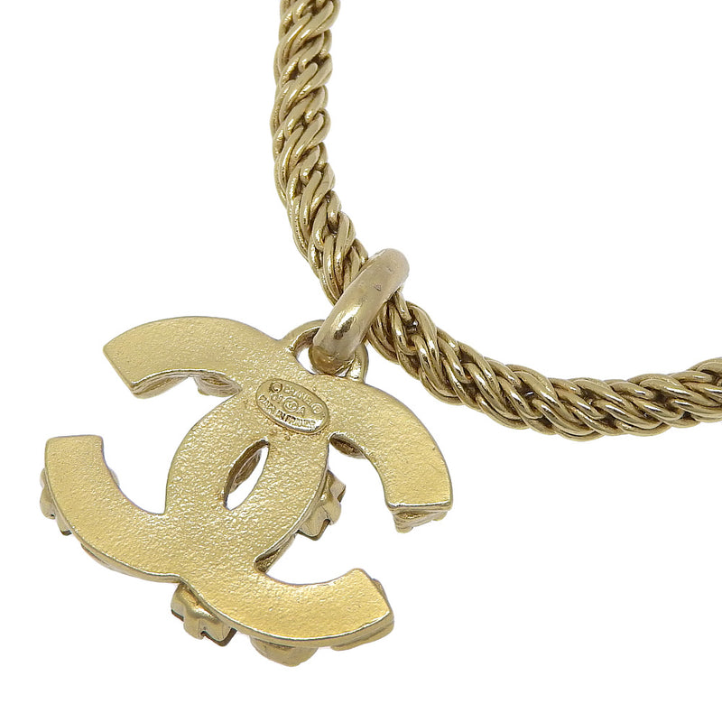 [Chanel] Chanel Gripore Collier Coco Mark Gold Placing X Rhingestone 01a Gravé environ 31,0 g Gripoa Mesdames A Rank