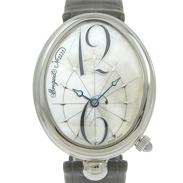 [Breguet] Breguet Mother of Pearl Watch Reine de Naples Cal.691C 8967ST58986 ACIER SAISSEUR X CROCODILE GARI AUTRAITE AUTRAITE