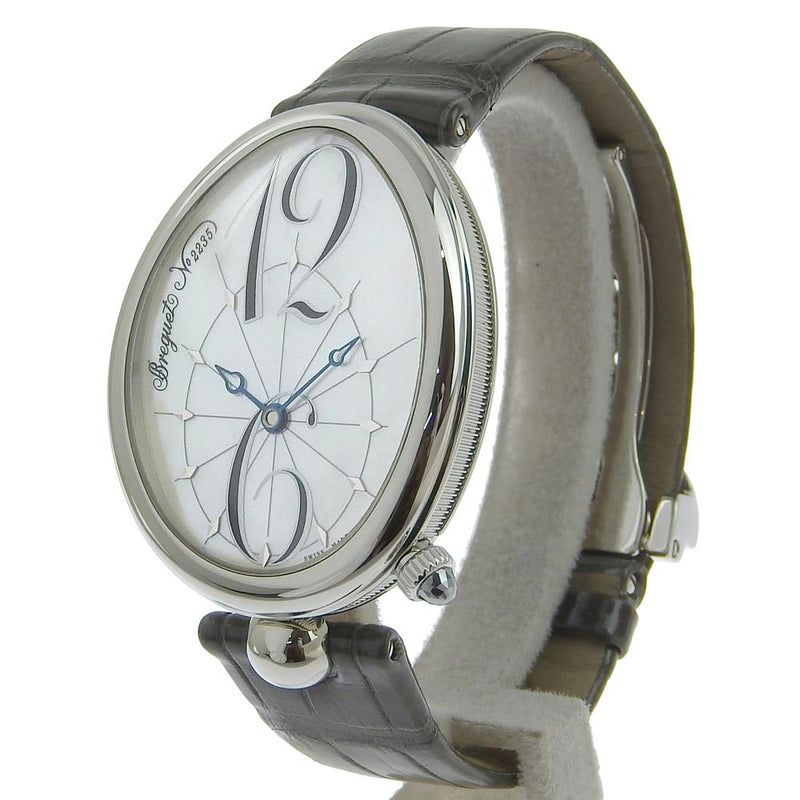 [BREGUET] Breguet 
 Mother of Pearl Watch 
 Reine Da Naples Cal.691c 8967ST58986 Stainless steel x crocodile gray automatic winding white shell dial Mother of Pearl Ladies A rank