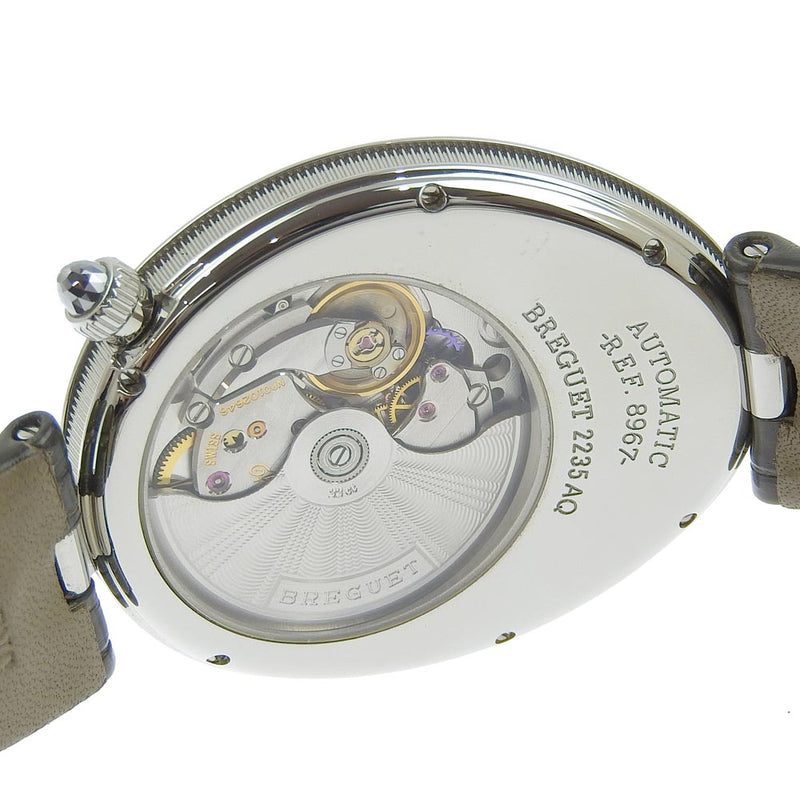 [BREGUET] Breguet 
 Mother of Pearl Watch 
 Reine Da Naples Cal.691c 8967ST58986 Stainless steel x crocodile gray automatic winding white shell dial Mother of Pearl Ladies A rank