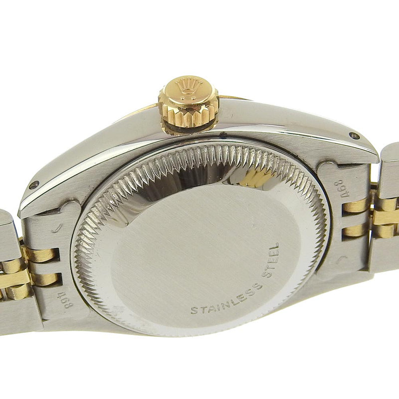 [劳力士]劳力士 
 牡蛎目的手表 
 日期6917/3不锈钢X K18黄金黄金自动香槟拨号板牡蛎永久女士