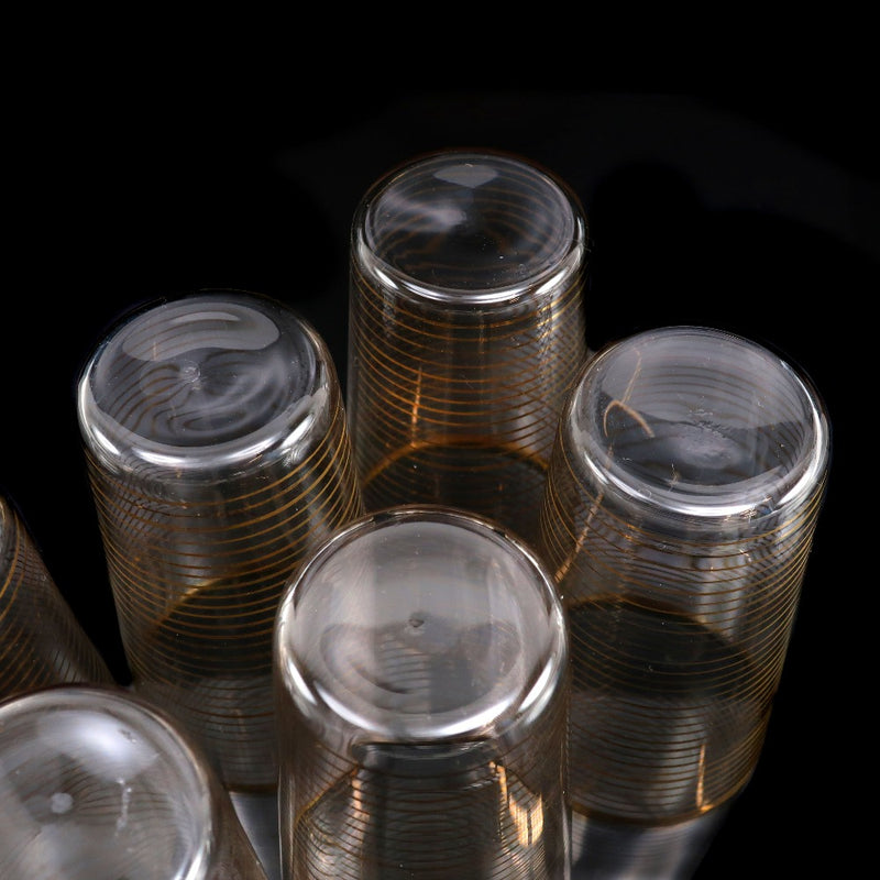 [Baccarat] Baccarat Old Baccarat Gold Lined Glasses 6 Guests Tableware