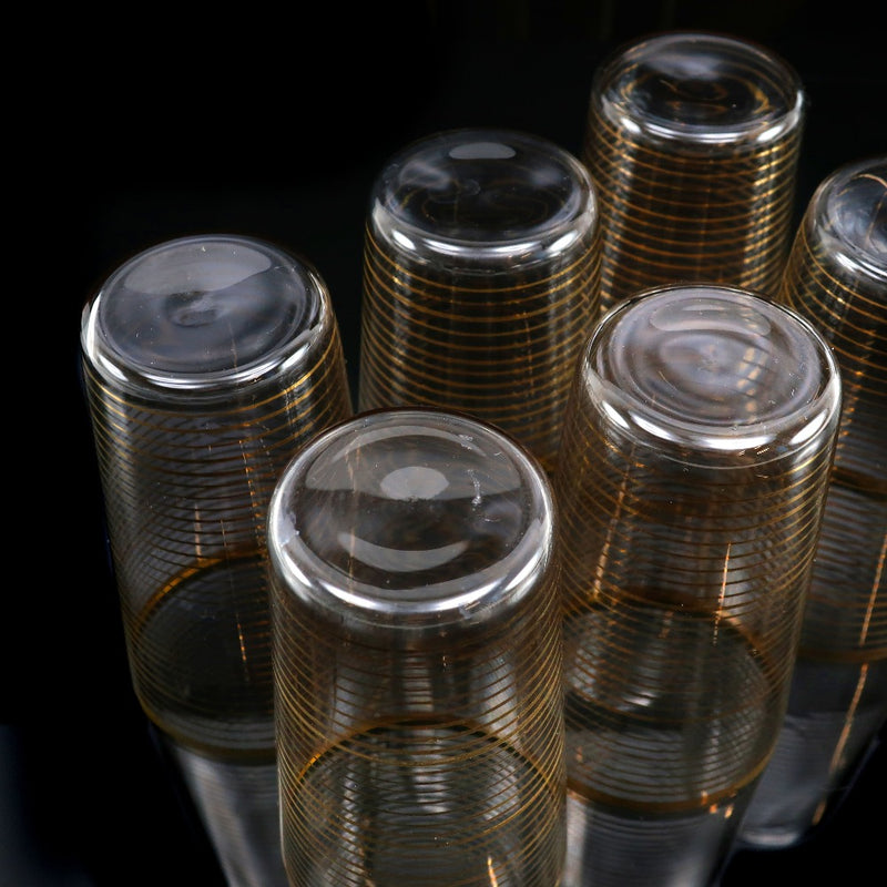 [Baccarat] Baccarat Old Baccarat Gold Lined Glasses 6 Guests Tableware