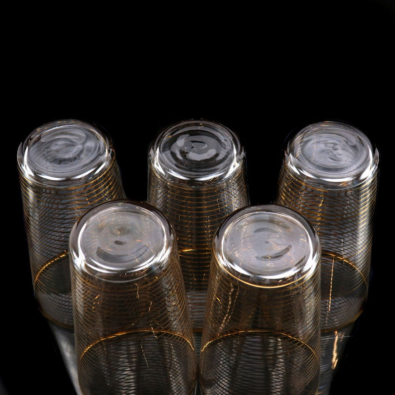 [Baccarat] Baccarat Old Baccarat Gold Line Glass 5 invitados