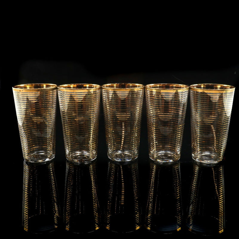 [Baccarat] Baccarat Old Baccarat Gold Line Glass 5 Guests Tableware