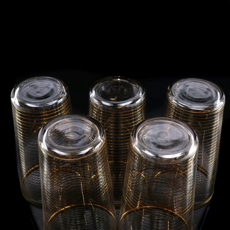 [Baccarat] Baccarat Old Baccarat Gold Line Glass 5 Guests Tableware