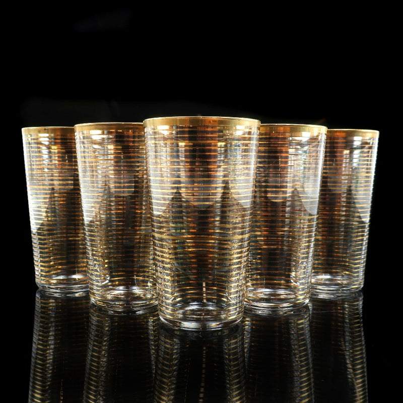 [Baccarat] Baccarat Old Baccarat Gold Line Glass 5 Guests Tableware