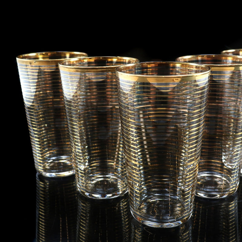 [Baccarat] Baccarat Old Baccarat Gold Line Glass 5 Guests Tableware
