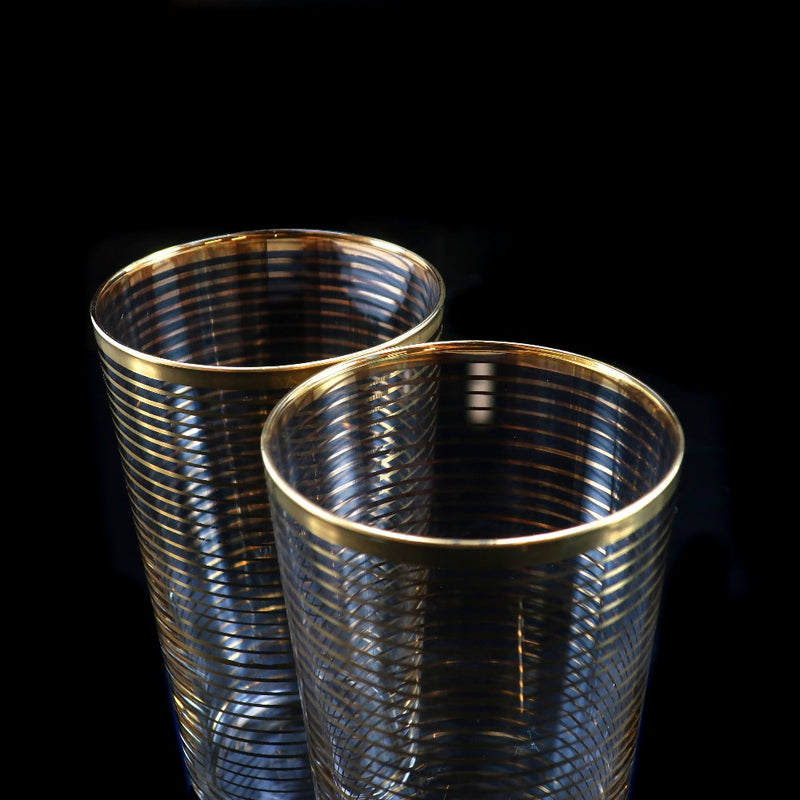 [Baccarat] Baccarat Old Baccarat Gold Lined Glass 2 Guests Tableware