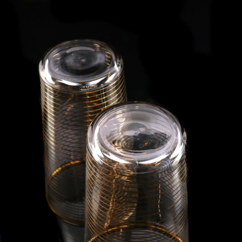 [Baccarat] Baccarat Old Baccarat Gold Lined Glass 2 Guests Tableware