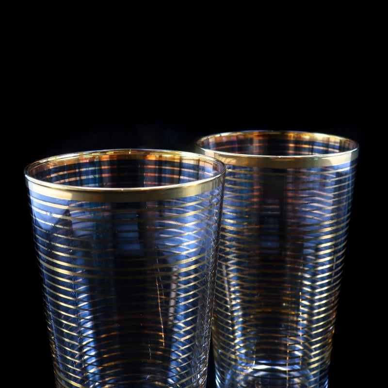 [Baccarat] Baccarat Old Baccarat Gold Lined Glass 2 Guests Tableware