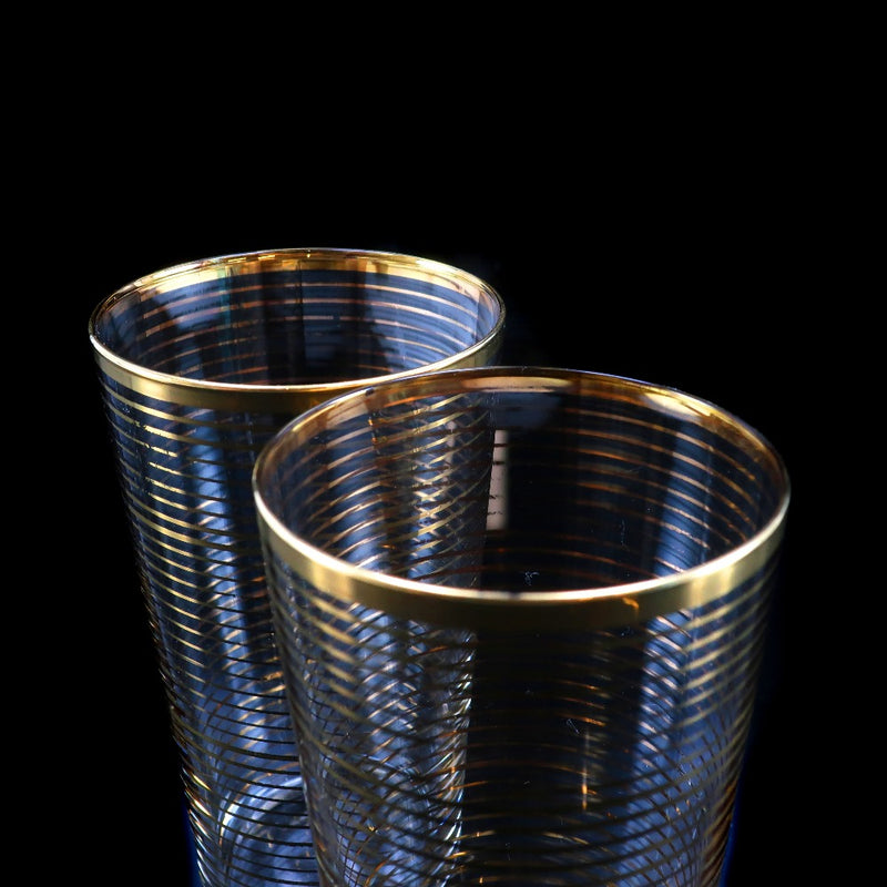 [Baccarat] Baccarat Old Baccarat Gold Lined Glass 2 Guests Tableware