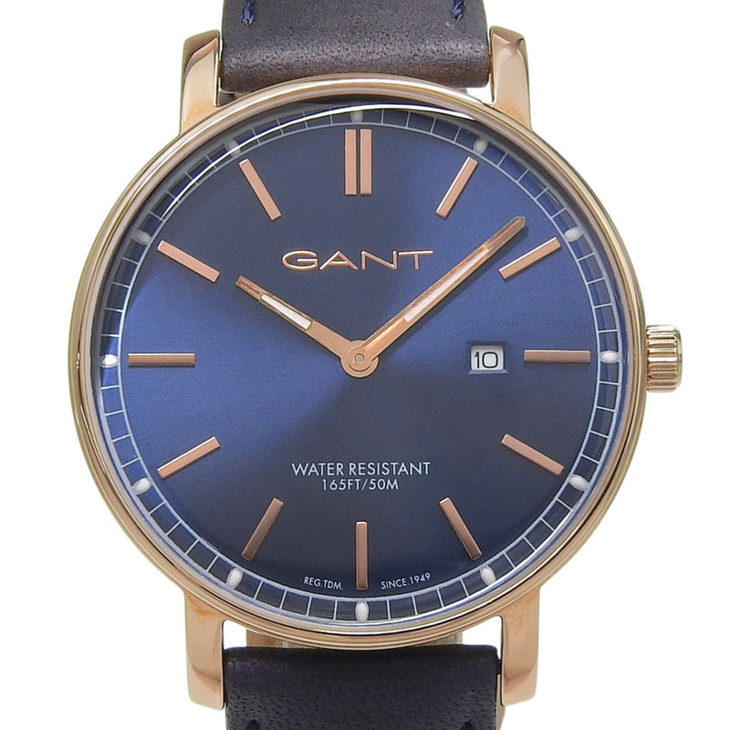 【GANT】ガント ステンレススチール×レザー 腕時計
 GT006007 クオーツ