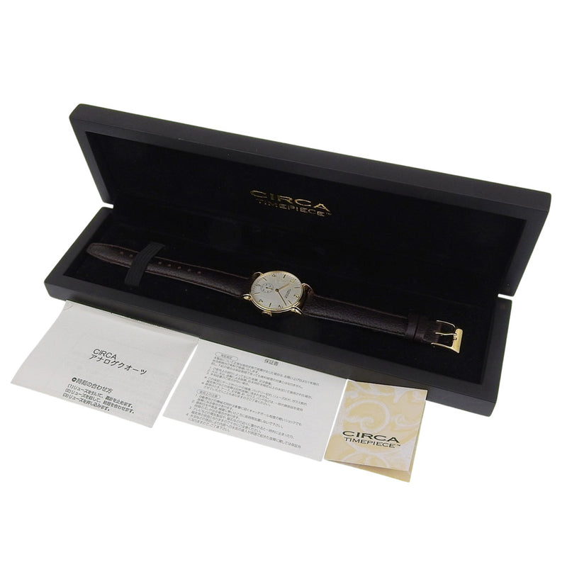 CIRCA】サーカ TIMEPIECE CT114RG 金メッキ×レザー ゴールド クオーツ 