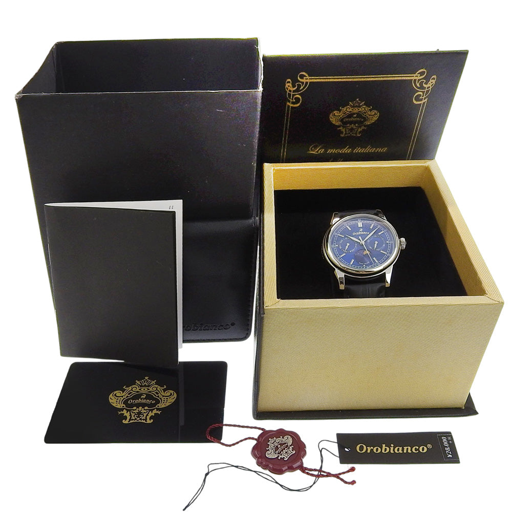 【新品】オロビアンコ Orobianco 腕時計 OR0074 ムーンフェイズ Orobianco】オロビアンコ ムーンフェイズ 腕時計 OR0074 クオーツ