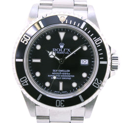 [Rolex] Rolex Seeder P Número 16600 Mira la esfera negra de los hombres negros de acero inoxidable de acero inoxidable