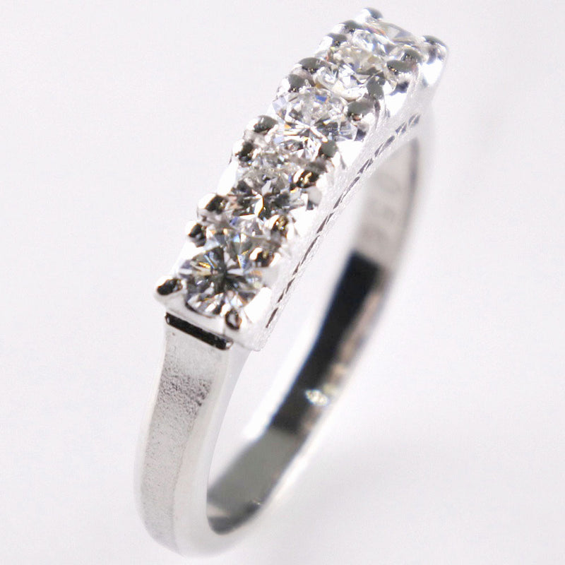 一文字 リング・指輪
 Pt900プラチナ×ダイヤモンド 11.5号 0.56刻印 レディース