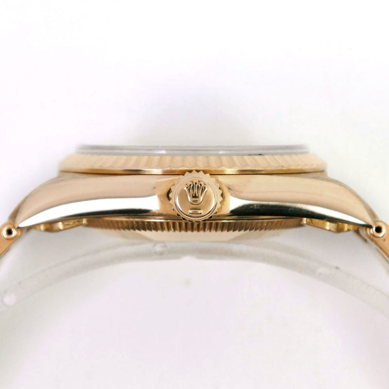 【ROLEX】ロレックス
 オイスターパーペチュアル N番 67518 腕時計
 K18イエローゴールド 自動巻き アナログ表示 ボーイズ 青文字盤 腕時計
Aランク
