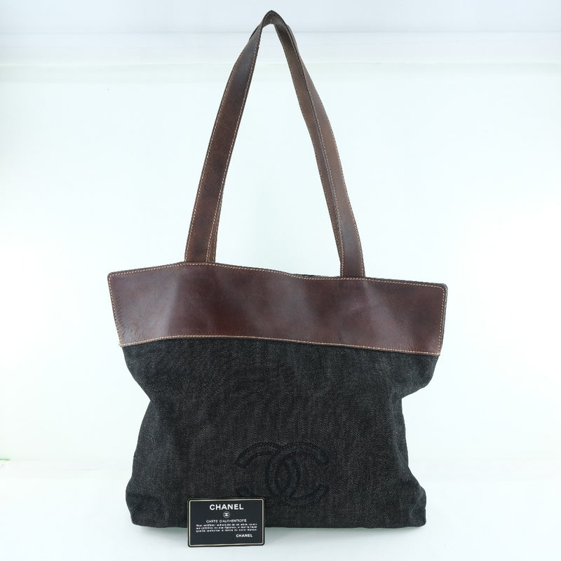 [Chanel] Chanel Tote Bag X Denim Black Ladies Tote Bag Bag