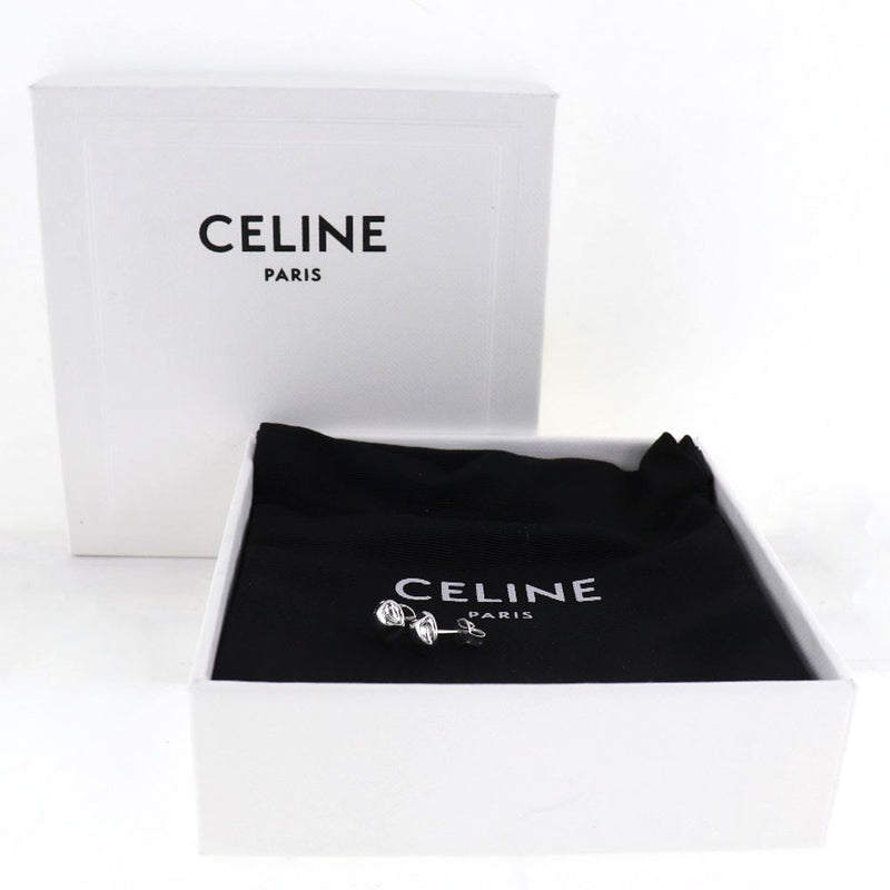 [Celine] Celine Stud Metal Silver Ladies Earrings A Rank