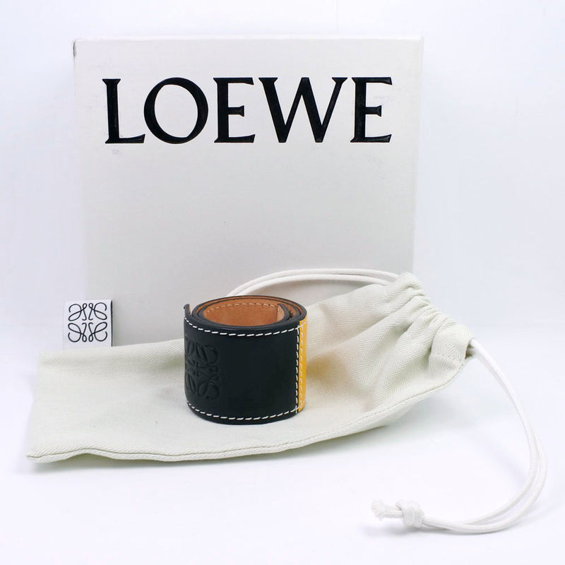 [Loewe] Loebe 슬랩 팔찌 송아지 검은 색 유니니스 넥스 팔찌 A+순위