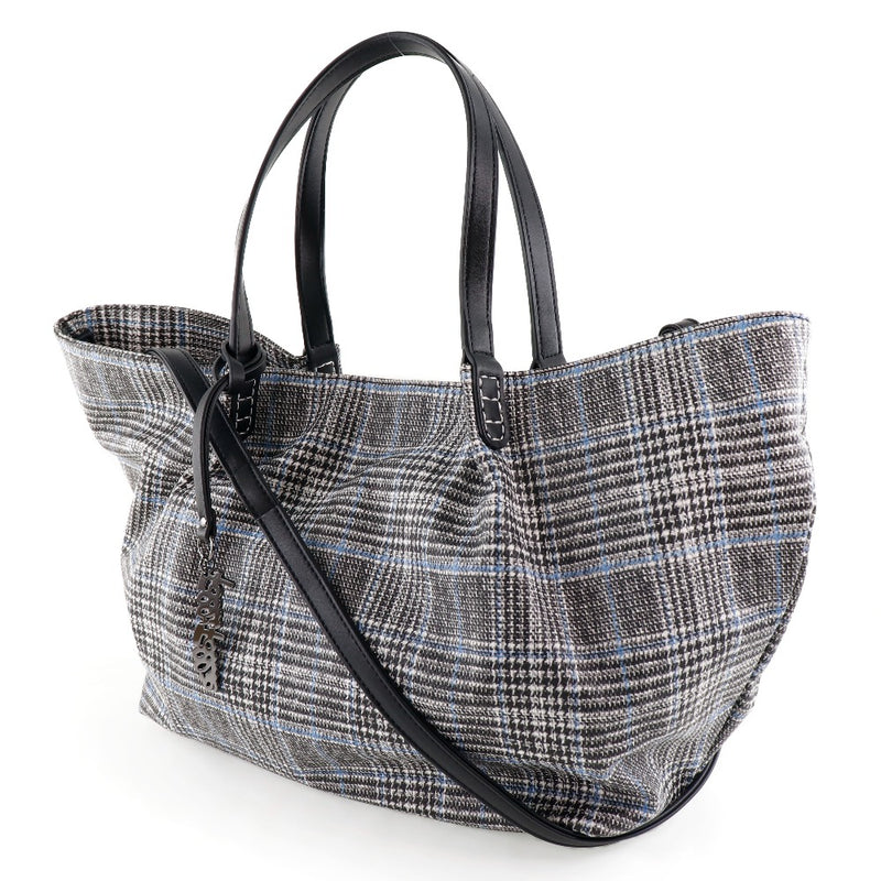 [Folli Follie] Folifori 2way Shoulder Check Bag Bag PVC Cubo de recubrimiento Black Ladies Tote Bag A+Rank